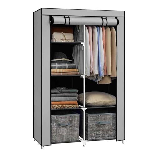 La mejor selección de Closet armable - los preferidos. 45 LUMO HOME Closet Ropero Armable 3 Puertas Organizador Portatil Minimalista Estructura Estable y práctica: con los Postes de Aluminio en los Lados el Armario es más Duradero y...