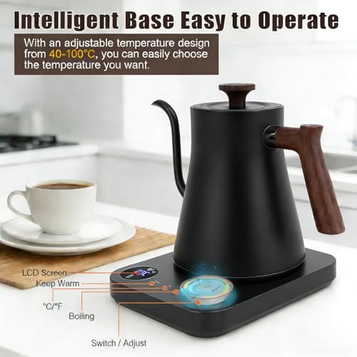 Tetera eléctrica colibrí 0.9L 1200W para café y té negra miniatura 3
