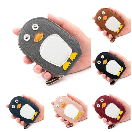 Cute Penguin PU Credit Card Coin Wallet, Cartoon Penguin Accordion Card Wallet, Portable Credit Card Holder Purse, Pocket Card Bag for Women and Men2
