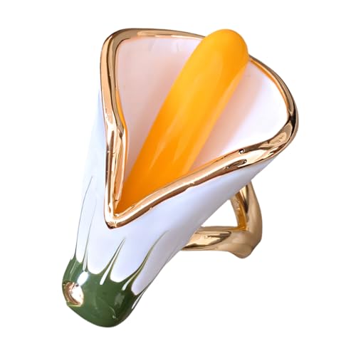 Bagues de fruits vibrantes avec huile mouvante, accessoire de mode léger