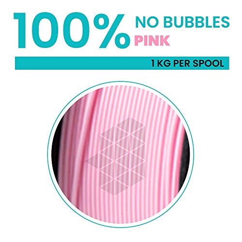 Image of Tesseract Premium PLA + 1.75mm 3D Printing Filament | Dimensional Accuracy + /- 0.03mm | Compatible with Most FDM Printers | 1 KG 3D Printer Filament - PLA Pink (Quantity 1)