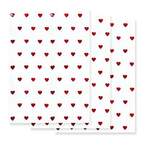 AKH® Heart Foil Tissue Paper Sheets Cover