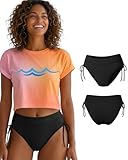 Bañador Menstrual Niñas & Mujer | Tecnología AquaSecure | Braguita de Baño para Flujo Ligero a Medio | Adolescentes 10-16 Años y Mujer | Bañadores Menstruales Piscina y Playa | Ecológico y OEKO-TEX