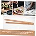 Sosoport Wooden Food Clip Tongs for Toast Baking Comfortable to Hold Kitchen Tongs Long Handle for Sandwich-Toasters and Bread Preparation Random Style