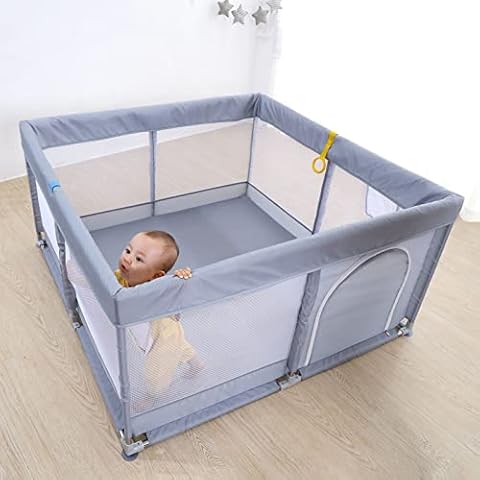 KABENFIS Baby Playpen Portable Large Activity Center with Anti-Slip Suckers and Soft Breathable Mesh for Baby Toddlers Kids 127 * 127 * 66cm Cover