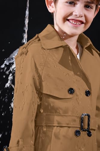 Image of Cromoncent Kids Rain Jacket, Raincoats Lightweight Waterproof Trench Coat for Boys Girls