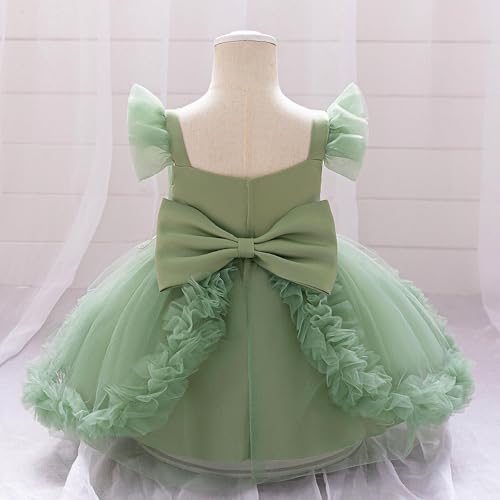 Kids Girls Birthday Princess Dress Ruffle Sleeve Boho Dresses 2025 Trendy Formal Wedding Party Tutu Dresses 6M-3Y4