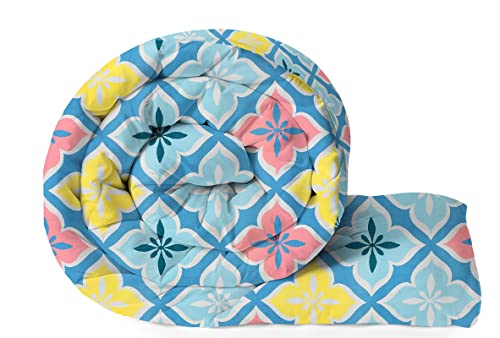Image of BSB HOME 220 GSM Reversible Microfiber AC Comforter /Blanket /Quilt /Duvets for Winter Single Size Bed (240X152 cm, Aqua & Pink)