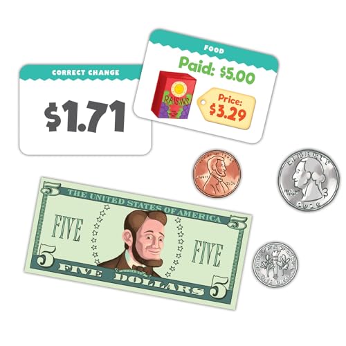 Making Change Game, 50 cartas, habilidades matemáticas miniatura 3