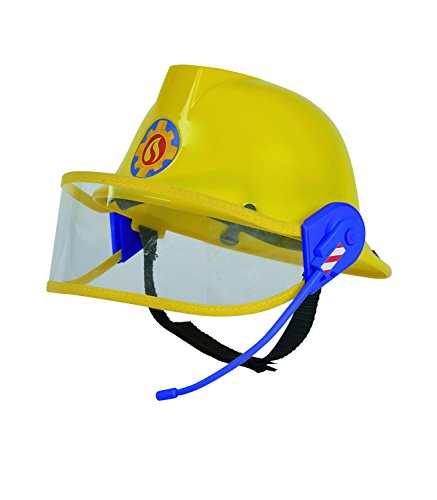 Simba - 109258698, Casco Sam el Bombero con micrófono, amarillo, Diámetro: 48-53 cm