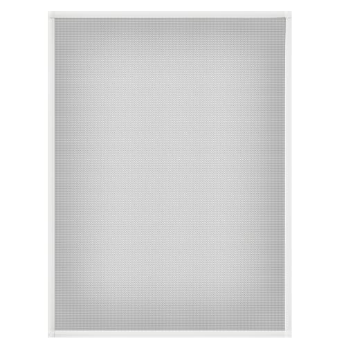 Amig - Mosquitera Corredera para Ventanas - Aluminio Blanco y Malla de Fibra de Vidrio Gris - Ajustable y Recortable - Instalación Rápida en Perfil Ventana - Protección contra Insectos - 70 x 130 cm
