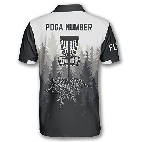PRIMESTY Disc Golf Polo Shirts for Men, Custom Name & PDGA Number Jerseys, Size S-5XL3