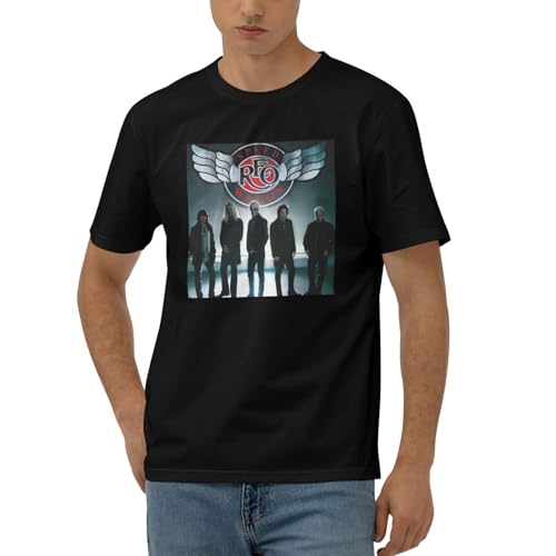 REO Rock Speedwagon Adult Ultra Cotton T-Shirt.Cotton,Heavyweight Cotton Black