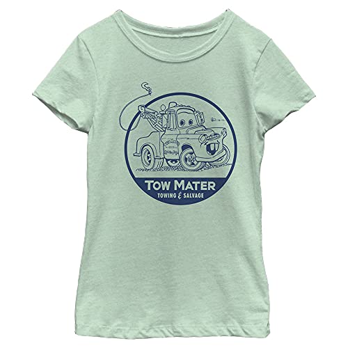 Disney Pixar Cars 1 & 2 Tow Mater Girl's Heather Crew Tee