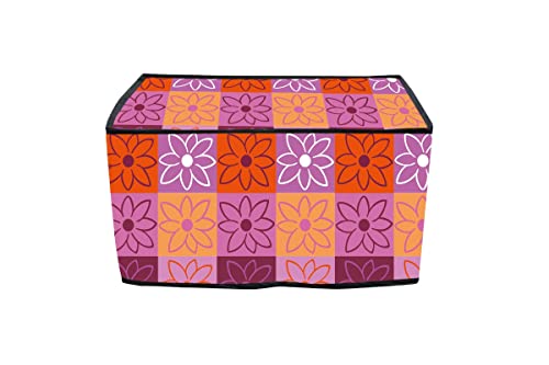Image of Printer Cover for HP Laserjet M1020 Plus Printer with Zipper for Dust Protection( Orange flower )-Size(15x8.5x9.5Cm)