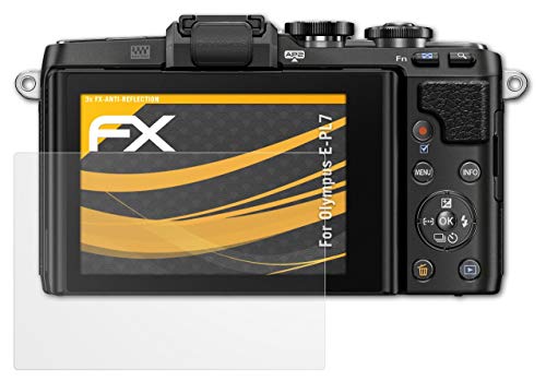atFoliX Screen Protector compatible with Olympus E-PL7 Screen Protection Film, anti-reflective and shock-absorbing FX Protector Film (3X)