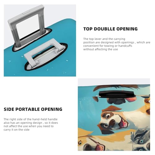 Luggage Cover Elastic Suitcase Cover (18-32 inch) Anti-Scratch Luggage Covers A large group of dogs Travel Suitcase Covers Luggages Protector for Travel Adult Luggages Decorative4