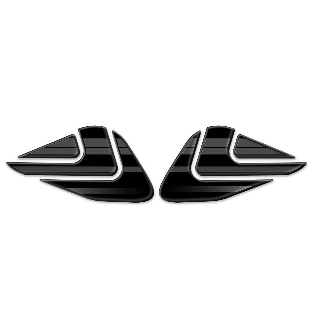 PROTECTIONS LATÉRALES RÉSERVOIR RÉSINE 3D COMPATIBLE AVEC YAMAHA MT-09 2021 L-107(NWS) (Noir)