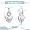 PH PandaHall 10pcs breloques en Forme de Cœur en Argent Sterling 925, Breloques Pendentifs en Forme de Cœur Gonflé pour la Fabrication de Colliers et de Bijoux Valentine’s Fête des mères 6.5x4x3mm #1