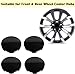 Suleto Car Wheel Center Caps Outer 60mm Inner 56mm Wheel Center Cover Kit Fit for Cars for Rims Center Hub Caps 4Pack Gloss Black