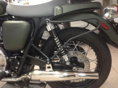 Barras de soporte para alforjas para Triumph Bonneville SE T100 Thruxton Scrambler 2001-2015, acabado cromado miniatura 5