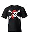 Shop4Ever Jolly Roger Skull & Crossbones Youth's T-Shirt Pirate Flag Shirts Youth Medium Black 0