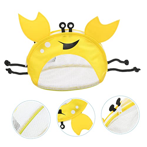 BESPORTBLE Crab Shaped Beach Shell Bag Breathable Mesh Pocket PVC Material Strap Crossbody Handbag for Outdoor Shell Collecting and Pool Parties4