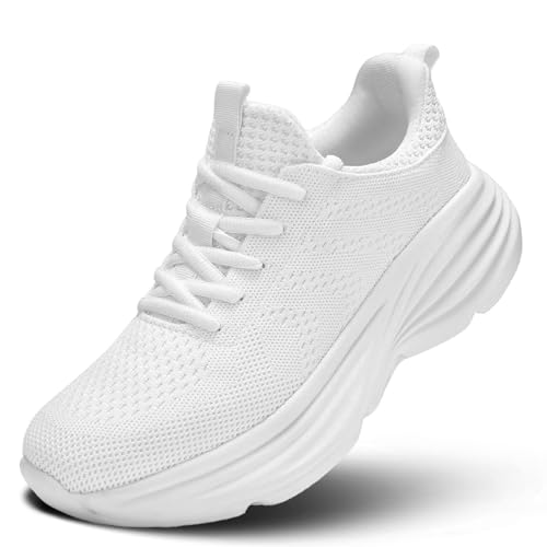 Image of WJA Men's Non Slip Walking Shoes Lightweight Breathable Casual Running Shoes Fashion Sneakers Mesh Workout Sports Shoes