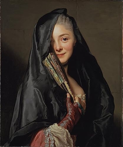 Toile Alexander Roslin La Dame au voile poster 50x70 cm femme des artistes sans cadre