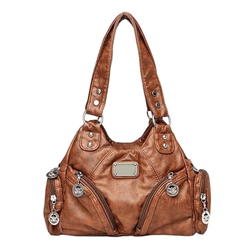 Sac de moto rétro pour femme en cuir synthétique chic