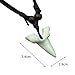 GFLPO Shark Tooth Necklace,Shark Teeth Pendant Necklace,Shark Teeth Jewelry Surfer Necklace,Leather Cord Shark Necklace,Cool Beach Necklace for Men,Summer Jewelry for Men (1 Pack)