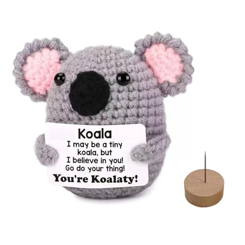 YSFVNP Koala Positive Crochet Animals, Positive Crochet Delicate Crochet, Suitable As Gifts, Teaching Rewards, Decorations, Souvenirs, Inspire Creativit