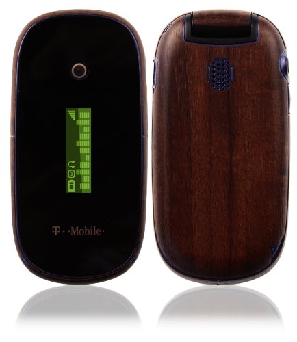 Skinomi Dark Wood Full Body Skin Compatible With T-Mobile 665 (Alcatel Ot-665)(Full Coverage) Techskin With Anti-Bubble Clear Film Screen Protector #TOP14