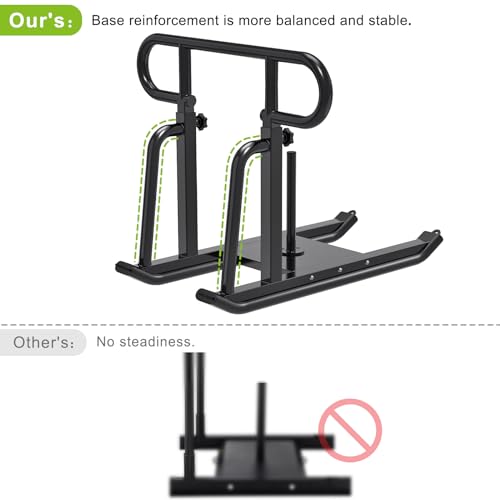 Kipika Weight Sled, Workout Sled, Fitness Strength Training Sled, Speed Training Sled for Athletic Exercise, Speed Improvement, Easily Through Obstacles, Suitable for 1" & 2" Weight Plate (F- Black) - image 4