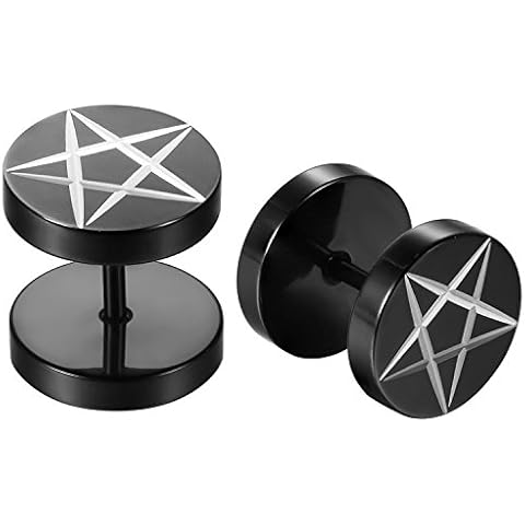 JewelryWe Stainless Steel Star Shape Earrings Cover