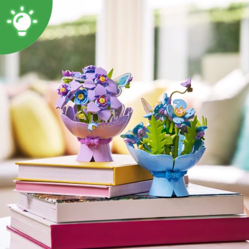 MAX Build More Premium Plastic Building Bricks LED Bouquets Collection (2 Pack) by ZURU, Light‑Up Floral Builds for Teens, Adults, and Collectors, Creative Decorative Display Sets by MAX - Used condition - Image 4
