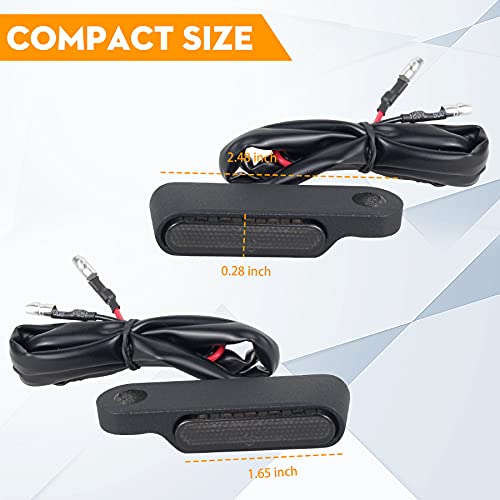 Quasco Universal Motorcycle Turn Signals Sequential Front Led Blinkers Amber Lights Compatible With Harley Honda Yamaha Suzuki Kawasaki #TOP4