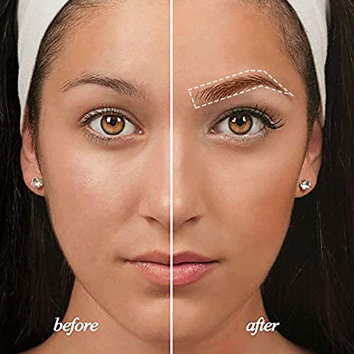 8 Sheets Eyebrow Tattoo Stickers, 4D Hair-Like Authentic Eyebrows, Brown Imitation Ecological Lazy Natural Tattoo Eyebrow Stickers Waterproof For Woman Makeup Tool For Woman 88 Pairs (Classic Pattern) #TOP3