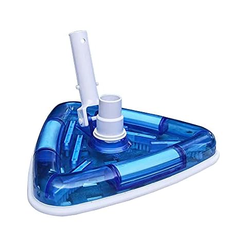 Daveyspa Sea-Thru Triangle Weighted Pool and Spa Vacuum Head, 12" Wide Cleaning Surface Safe on Vinyl Lined Pools Cover