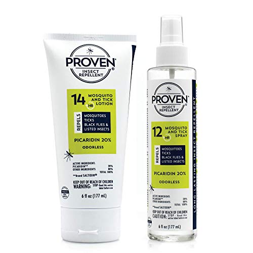 Proven Mosquito Repellent Spray & Lotion - Odorless Family Safe Bug, Tick, Black Fly & Insect Protection Spray for Travel, Woods & Backpacking, 6oz