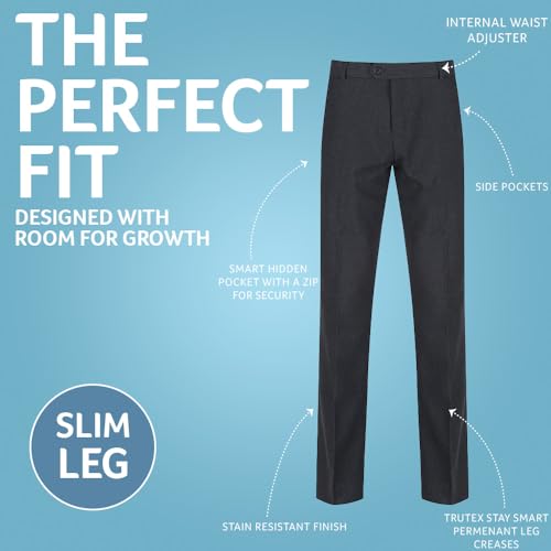 Pantalones para niños de corte slim Trutex boy para uniforme escolar 4