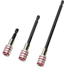 Hex Shank Quick Release Auto-Lock Extension Bar, 60/100/150mm, Chrome Vanadium Steel, for Drill Driver & Screwdriver Bits
