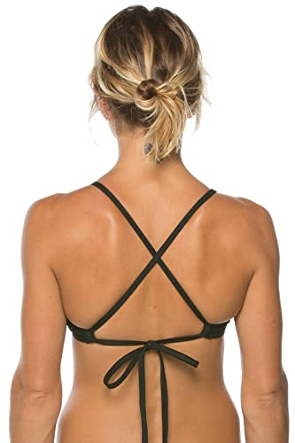 JOLYN Triangle Tie-Back Athletic Bikini Top for Competitive Swimming, Lifeguarding, Medium Coverage Women's Swimsuit Top2