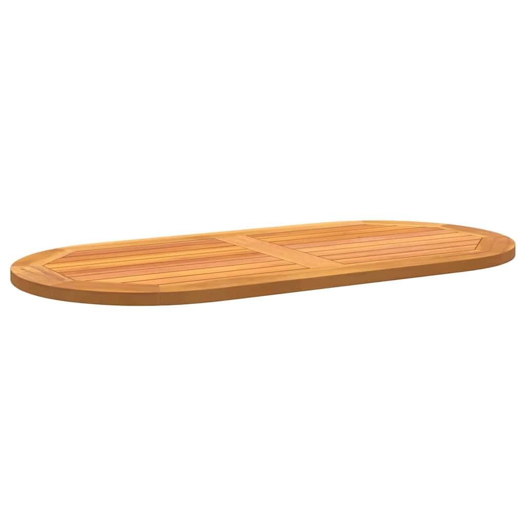 Plateau de table marron - 100 x 50 x 2 cm - Bois massif d'acacia durable - Pour salle à manger, bureau, intérieur et extérieur