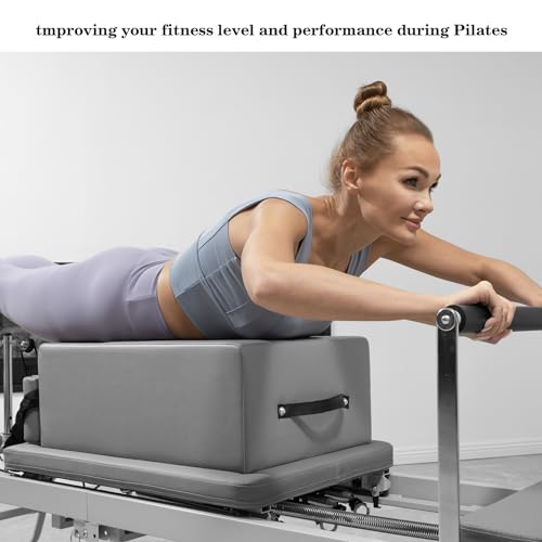 SENDIAN-Pilates-Box-for-ReformerPilates-Reformer-Box-for-Exercises-that-Improve-Range-of-Motion-and-FlexibilityCan-be-Used-Independently-Gray