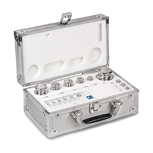 Kern 333-036 1 mg-100 g F2 Class Set of Weight in Aluminum Case with Finely Turned Stainless Steel