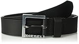 Höhe: 3,5 cm Diesel Herren State Leather Belt Gürtel, schwarz, 90