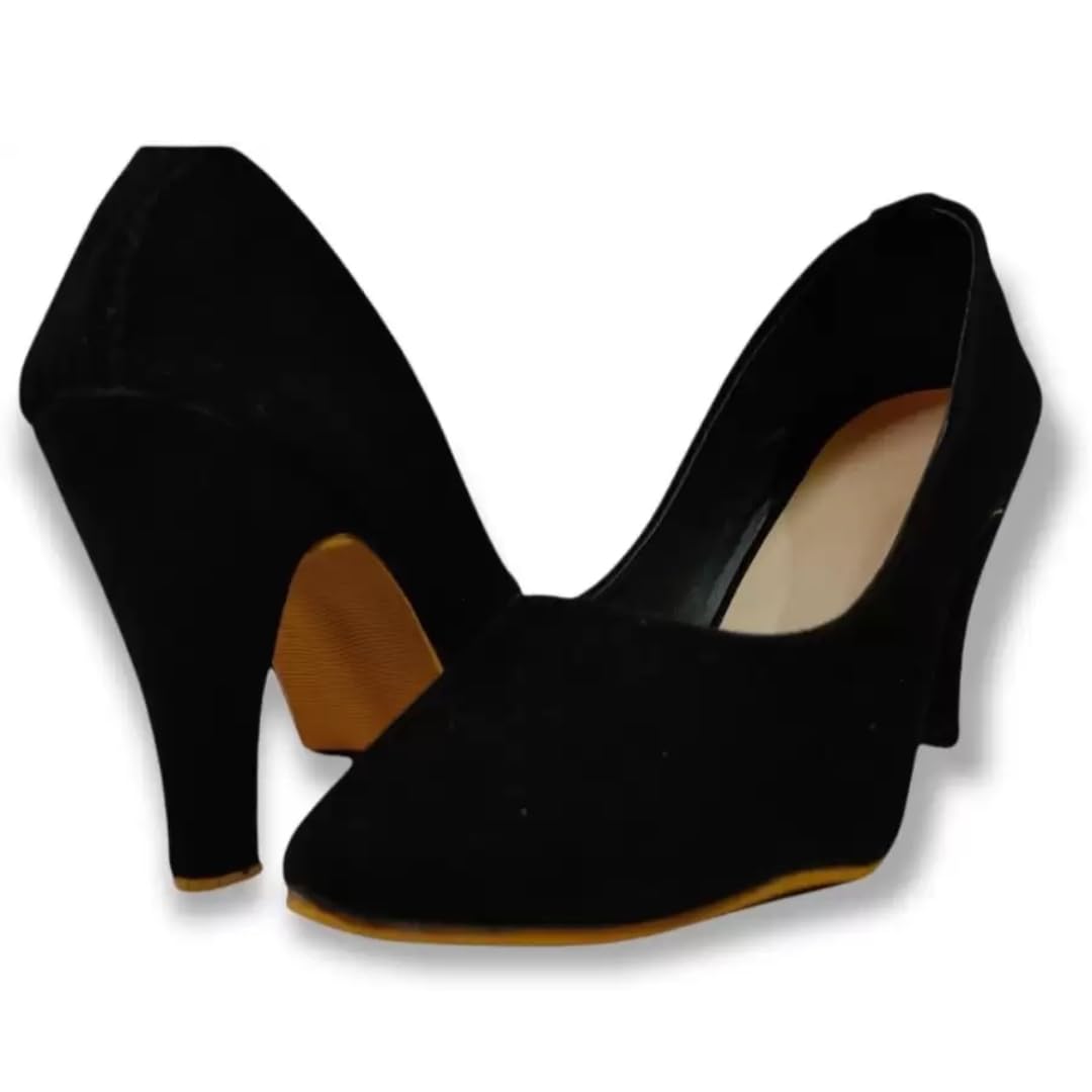 Black Velvet Pumps-image-5