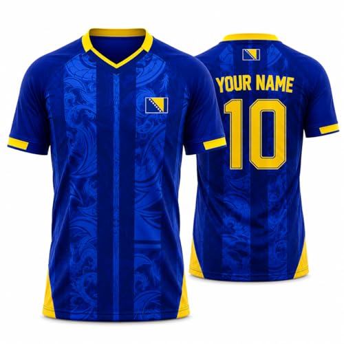 V-CORNER CRAFTS Bosnia Jersey 2026 Bosnian Soccer Jersey Custom Name Number Bosnia & Herzegovina Soccer Shirts for Men Women