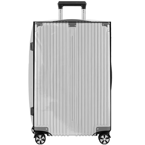 PVC Luggage Cover, Clear Suitcase Cover with Handle Opening, 15.7×33.9 Inch Transparent Travel Luggage Protector Cover, Waterproof Suitcase Dust Cover for Luggage Up to 27.95×16.1×13.8 Inch